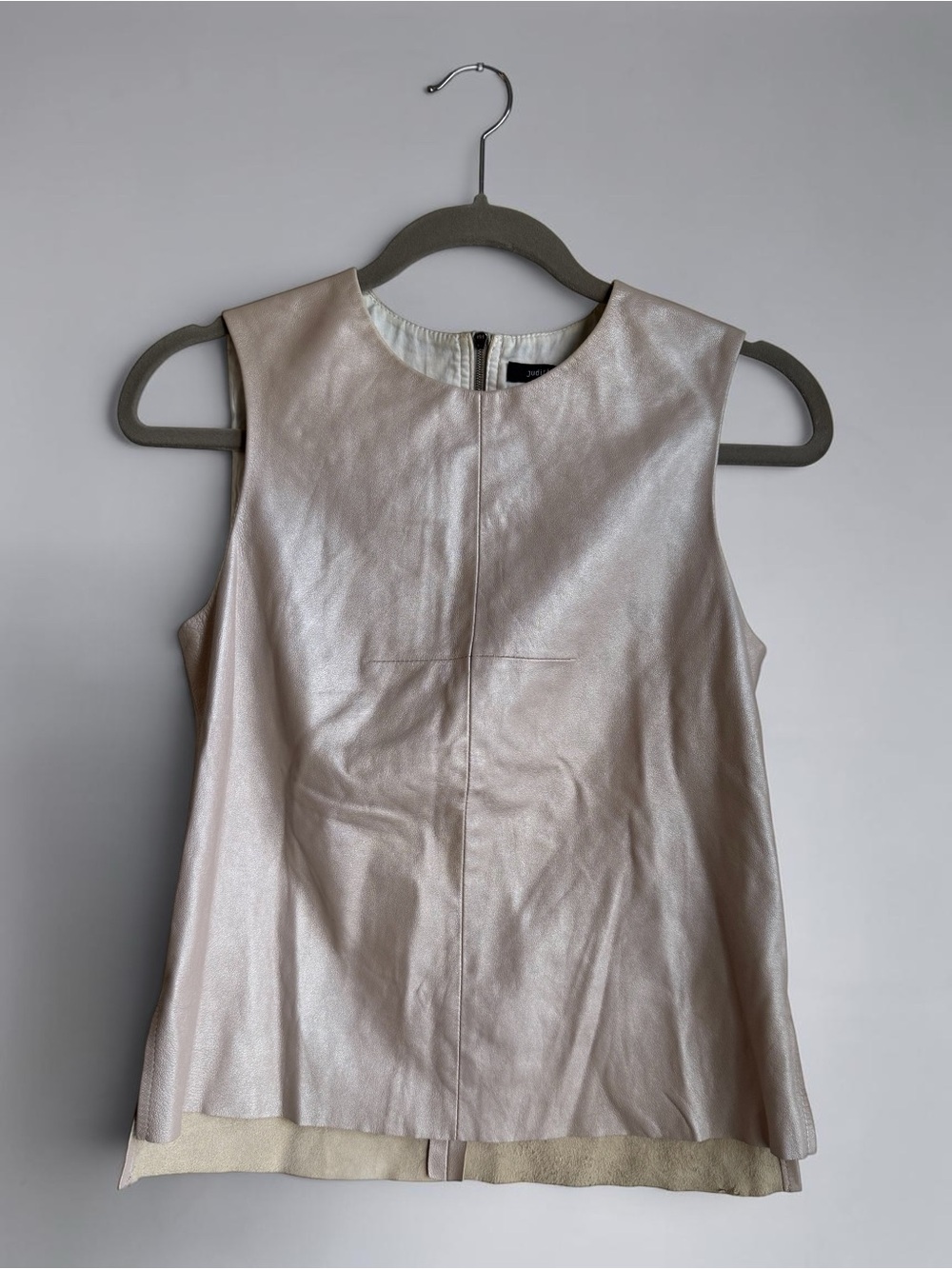 Judith & Charles Lambskin Leather Sleeveless Top | 4 - Picture 2 of 11